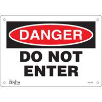 Enseigne Do Not Enter, 7" x 10", Aluminium, Anglais Equipex