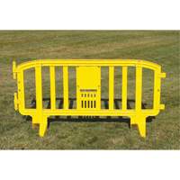 Movit Barricade, Interlocking, 78" L x 39" H, Yellow Equipex