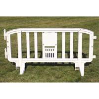 Movit Barricade, Interlocking, 78" L x 39" H, White Equipex