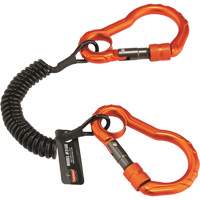 Squids&reg; 3166 Tool Lanyard, Coil, Dual Carabiner Equipex