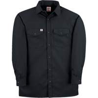 Chemise de travail en tissu crois&eacute; avec boutons-pression, Hommes, Petit, Noir Equipex