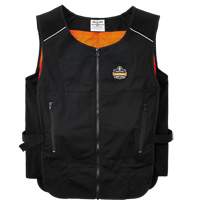 Veste de refroidissement &agrave; changement de phase l&eacute;g&egrave;re avec sachets 6260 Chill-Its, Petit/Moyen, Noir Equipex