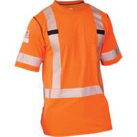 T-shirt &agrave; manches courtes haute visibilit&eacute; Polartec Power Grid, Polyester, Petit, Orange Equipex