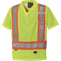 5997 T-shirt de s&eacute;curit&eacute; &agrave; haute visibilit&eacute;, Polyester, Petit, Jaune lime haute visibilit&eacute; Equipex