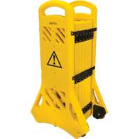 Portable Mobile Barrier, 40" H x 13' L, Yellow Equipex