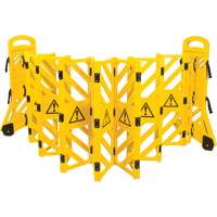 Portable Mobile Barrier, 40" H x 13' L, Yellow Equipex
