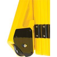 Portable Mobile Barrier, 40" H x 13' L, Yellow Equipex