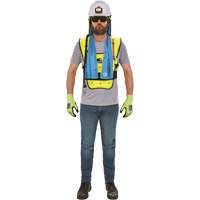 Veste refroidissante &agrave; &eacute;vaporation s&egrave;che &eacute;conomique Chill-Its 6687, Petit/Moyen, Jaune lime haute visibilit&eacute; Equipex