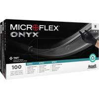 Onyx&reg; Gloves, Small, Nitrile, 3.5-mil, Powder-Free, Black Equipex