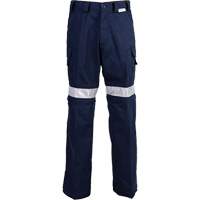 High Visibility Pants, Poly-Cotton, 32, Navy Blue Equipex