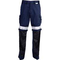 High Visibility Pants, Poly-Cotton, 32, Navy Blue Equipex