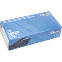 Gants jetables de calibre m&eacute;dical r&eacute;sistants &agrave; la perforation, Petit, Nitrile, 5 mils, Sans poudre, Noir, Classe 2 Equipex