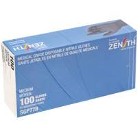 Gants jetables de calibre m&eacute;dical r&eacute;sistants &agrave; la perforation, Moyen, Nitrile, 5 mils, Sans poudre, Noir, Classe 2 Equipex