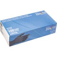 Gants jetables de calibre m&eacute;dical r&eacute;sistants &agrave; la perforation, Moyen, Nitrile, 5 mils, Sans poudre, Noir, Classe 2 Equipex