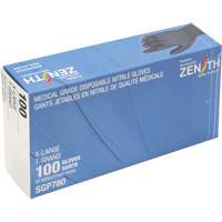 Puncture-Resistant Medical-Grade Disposable Gloves, X-Large, Nitrile, 5-mil, Powder-Free, Black, Class 2 Equipex