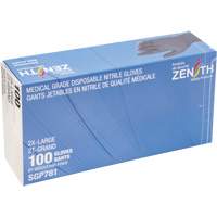 Gants jetables de calibre m&eacute;dical r&eacute;sistants &agrave; la perforation, 2T-Grand, Nitrile, 5 mils, Sans poudre, Noir, Classe 2 Equipex