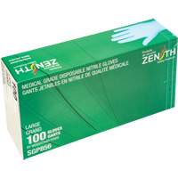 Puncture-Resistant Medical-Grade Disposable Gloves, Large, Nitrile, 3.5-mil, Powder-Free, Blue, Class 2 Equipex