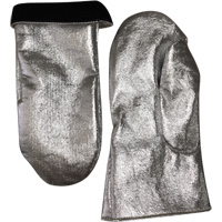 Mitaine de soudage r&eacute;sistant &agrave; la chaleur, Carbone aluminis&eacute;/Cuir, Taille unique, Prot&egrave;ge jusqu'&agrave; 800° F (426.66° C) Equipex