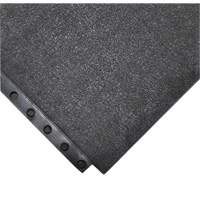 Tapis antifatigue 24/Seven Locksafe, Lisse, 3' x 3' x 5/8", Noir, Caoutchouc naturel Equipex