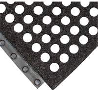 Tapis antifatigue 24/Seven Locksafe, Nid d'abeilles, 3' x 3' x 5/8", Noir, Caoutchouc naturel Equipex