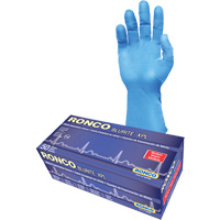 Gants d'examen BLURITE XPL, Petit, Nitrile, 8 mils, Sans poudre, Bleu, Classe 2 Equipex
