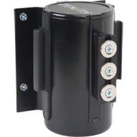 Barri&egrave;re &agrave; fixation murale avec ruban magn&eacute;tique, Acier, Fixation par vis, 12', Ruban Noir Equipex