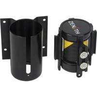 Barri&egrave;re &agrave; fixation murale avec ruban magn&eacute;tique, Acier, Fixation par vis, 7', Ruban Noir et jaune Equipex