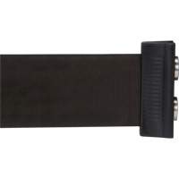 Barri&egrave;re &agrave; fixation murale avec ruban magn&eacute;tique, Acier, Fixation par vis, 7', Ruban Noir Equipex