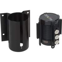Barri&egrave;re &agrave; fixation murale avec ruban magn&eacute;tique, Acier, Fixation par vis, 12', Ruban Noir Equipex