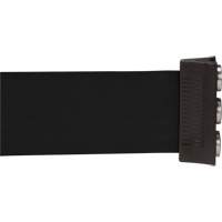 Barri&egrave;re &agrave; fixation murale avec ruban magn&eacute;tique, Acier, Fixation par vis, 12', Ruban Noir Equipex