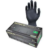 Gants d'examen jetables Sentron 6, Petit, Nitrile, 6 mils, Sans poudre, Noir, Classe 2 Equipex