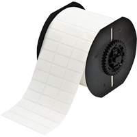 B33 Series Repositionable Adhesive Labels, Vinyl, 1" L x 0.5" H, White Equipex