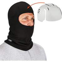 Passe-montagne avec fermeture &agrave; glissi&egrave;re et casque antichoc &agrave; ins&eacute;rer N-Ferno, Molleton/Polyester, Noir Equipex