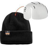 Tuque en tricot c&ocirc;tel&eacute; avec fermeture &agrave; glissi&egrave;re et casque antichoc &agrave; ins&eacute;rer N-Ferno, Taille unique, Noir Equipex