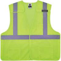 Gilet de s&eacute;curit&eacute; en maille GloWear 8217BA, Jaune lime haute visibilit&eacute;, Moyen/Petit, Polyester Equipex