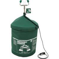 Portable Tempered Emergency Eyewash, Pressurized, 15 gal. Capacity, Meets ANSI Z358.1 Equipex