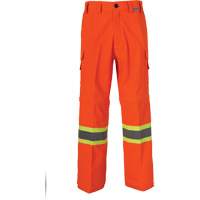 Pantalons de mineur ventil&eacute;s haute visibilit&eacute; toutes saisons, Poly-coton, 28, Orange haute visibilit&eacute; Equipex