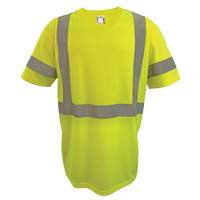 Chemise de s&eacute;curit&eacute; &agrave; manches courtes, Polyester, 2T-Grand, Jaune lime haute visibilit&eacute; Equipex