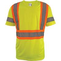 Chemise de s&eacute;curit&eacute; &agrave; manches courtes, Polyester, 2T-Grand, Jaune lime haute visibilit&eacute; Equipex
