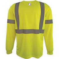Chemise de s&eacute;curit&eacute; &agrave; manches longues, Polyester, 2T-Grand, Jaune lime haute visibilit&eacute; Equipex