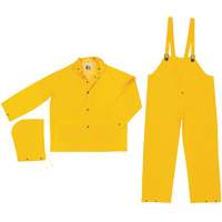 Classic Series Rain Suit, Polyester/PVC, Large, Yellow Equipex