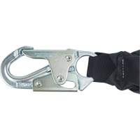 Miller&reg; HP Shock-Absorbing Lanyard, 4', Locking Rebar Hook Center, Locking Snap Hook Leg Ends, Polyester Equipex