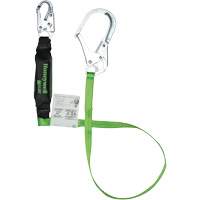 Miller&reg; HP Shock-Absorbing Lanyard, 6', Scaffold Hook Center, Locking Snap Hook Leg Ends, Polyester Equipex