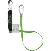 Miller&reg; HP Shock-Absorbing Lanyard, 6', Locking Snap Hook Center, Locking Snap Hook Leg Ends, Polyester Equipex