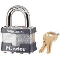 Cadenas lamin&eacute;, Argent, Cl&eacute;s identiques, Acier lamin&eacute;, Largeur de 1-3/4" Equipex