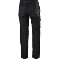 Pantalons d'entretien Oxford, Poly-coton, Noir, Taille 30, Entrejambe 30 Equipex