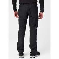 Pantalons d'entretien Oxford, Poly-coton, Noir, Taille 30, Entrejambe 30 Equipex