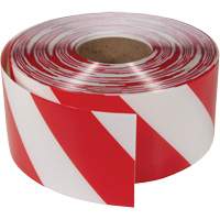 Ruban de marquage tr&egrave;s r&eacute;sistant pour plancher ArmorStripe, 4" x 100', PVC, Rouge et blanc Equipex