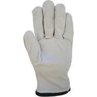 Cotton-Backed Drivers Gloves, Large, Grain Goatskin Palm Equipex