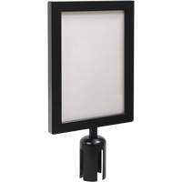 Cadre d'enseigne pour poteau de barri&egrave;re pour le contr&ocirc;le des foules, Noir Equipex